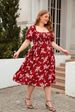 Cross-Border Women's Clothing Plus Size Printed Casual Vacation Bohemian French Elegant Mid-Length Dress_ecoleips.com