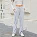Voya Women's European American Women's Clothing 2026 Autumn And Winter Low-waist Slim-fit Flared American-style Crossed Loose Casual Pants_ecoleips.com