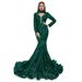 Women's Clothing Bride High Waist Black Fishtail Dress New Light Luxury Temperament Wedding Wedding Dress Long Sleeve Evening Dress Female_ecoleips.com