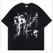 Retro Angel Print Short-sleeved Women T-shirt Summer Harajuku Casual Loose Cotton Oversize Women's T-shirts Female Clothing_ecoleips.com