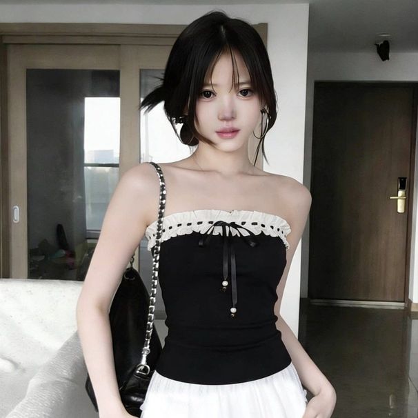 French-style Sexy Design Tank For Women, Summer 2026 New Model, Slim-fit, Sleeveless, Can Be Worn Outer Layer Or As An_ecoleips.com