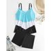 Women's Plus Size Two Piece Swimsuit Skirt Style Printed Bikini New Style For Spring/Summer/Autumn_ecoleips.com