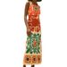 2024 Summer New Fashion Printed Sleeveless One-Piece With Hollowed Back Casual Dress_ecoleips.com