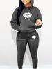 Women's Oversized Lip Print Cotton Sweatshirt And Pants 2 Piece Set Fashionable Autumn Winter Suit Casual Comfortable Clothing_ecoleips.com
