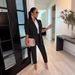 AL249 Women's Casual Two Piece Suits Set OL Office Wear Jackets And Trousers_ecoleips.com