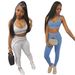 Fashion Sleeveless Sports Vest Elastic High Waist Hip Lifter Abdominal Fitness Yoga Suit Elastic Breathable Suit_ecoleips.com