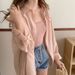 Women's Unique Design Back Slit Long Sleeved Shirt Loose Fit Solid Color Summer Style Outerwear Sun Protection Top_ecoleips.com
