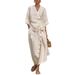 Women's Clothing Women's Casual Loose Dress Two Piece Set Solid Color Spring Summer For Formal & Casual For Women_ecoleips.com
