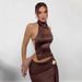 Sexy Backless Halter Neck Crop Top for Women Slim Fit Solid Color off Shoulder European And American Style Hot Girl Summer_ecoleips.com