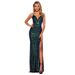 Women's Clothing Summer New Women's Wear Celebrity Sexy Sequined Backless Dress Slim Slit Dress Long Skirt_ecoleips.com