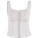 Retro Camisole Lace Top For Women Jacquard Pastoral Style Summer Hot Girl Versatile Vest Design YL23278_ecoleips.com