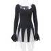 Women's Clothing Sweet And Spicy Bow Tie Up Flared Sleeve Long Sleeved Dress Autumn Women's Clothing For Formal & Casual_ecoleips.com
