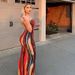 Plus Size Women's Tie Dye Off Shoulder Dress Spring Summer Colorful Strapless Elegant Stylish_ecoleips.com