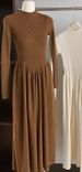 K Women's New Knitted Dress With A Sense Of Luxury As An Inner Layer; Long-sleeved A-line Skirt; Long Cardigan Dress_ecoleips.com