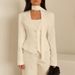 European And American Style Fashion Solid Color Collar Scarf Embellished Women's Autumn New Long-sleeve Casual Blazer_ecoleips.com