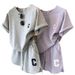 Korean Style Summer Women's Outfit – Loose Fit Short Sleeve T-Shirt & Casual Shorts Set (Letter Print, Athletic Two-Piece, S-XXXL, Quick-Dry Fabric)_ecoleips.com