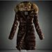 2023 European Station Winter New Fashion Slim Fit Mid-Length Down Cotton Coat With Large Fur Collar For Women Wholesale_ecoleips.com