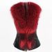 Women's Clothing Adult Vest Fox Fur Collar Pu Vest_ecoleips.com