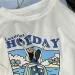 Retro American Women's T-shirt Summer Short Sleeve Chic Top White Trendy Round Neck Printed T-shirt Woman Clothing_ecoleips.com