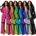 AD1555 Women's Clothing 2025 Autumn And Winter New Solid Color Pleated Long Sleeve Set_ecoleips.com