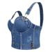 Sale Versatile Strap Button Adjustable Slim Fit Backless Denim Tube Top Camisole Hot Girl_ecoleips.com