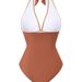 European And American Style Slimming Cross-Over One Piece Swimsuit High-End Beach Set Wrap Skirt in Stock for Women_ecoleips.com