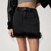 Verve 20760 Women's INS New Style Frayed Hem Denim Skirt_ecoleips.com