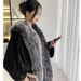 Luxury Fox Fur Collar Short Coat – Elegant Women’s Faux Fur Jacket, Oversized Cape Style, Timeless Versatile Outerwear (One Size Fits Most)_ecoleips.com