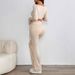 AD634 New Cross-Border Nude-Feel Fashionable Casual High-Waisted Fitness Wear For Women Sports Running Yoga Set_ecoleips.com
