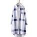 Shirt Women's Long Spring And Autumn Women's Loose Slimming And Fashionable Plaid Shirt Women's Casual Coat Fashion_ecoleips.com