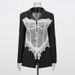 K High End Lace Patchwork Fishbone Waist Cinching Suit For Socialites, New V-neck Long Sleeved Solid Color Jacket For Women_ecoleips.com