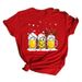 New European And American Merry Christmas Tree Santa Claus Plus Size Short Sleeve T-Shirt Women's Clothing_ecoleips.com