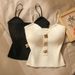 Women's Clothing High-End Knitted Strapless Camisole Vest Women's Sleeveless Backless Short Top_ecoleips.com