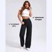 Women's Wide Leg Jeans Trendy High Waist Stretch Denim Pants For Work & Casual (Sizes 25-32, Black Wash)_ecoleips.com