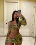 L5225 Sexy Women's Outfit Crop Top Long Sleeve Irregular Drawstring Mini Skirt Three-Piece Set_ecoleips.com