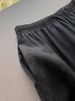 Suitable For All Seasons Minimalist Style Outfits ~ Black Tencel Linen Casual Pants For Women With Elastic Waist And Straight Leg_ecoleips.com