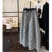 Trendy Salt Style Outfit Sophisticated Retro Plaid Tulip Skirt Casual Cotton Linen Cocoon Shape Women's Bottoms_ecoleips.com