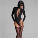 In-stock European And American Spring/autumn New Sexy Deep V Sheer Mesh Slim-fit Long-sleeve Bodysuit Top Wholesale_ecoleips.com