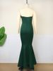Women's Clothing Embroidery Element One Shoulder Sleeveless Fishtail Skirt Temperament Banquet Host Bridesmaid Dress_ecoleips.com