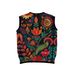 Bohemian Style Paisley T-Shirt Top For Women Round Neck Slimming Knitted Vest_ecoleips.com