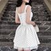AD373 Cross-border Sweet French Pure Desire Polka Dot Strap 2025 Summer New Knitted Waist-Slimming Princess Dress_ecoleips.com