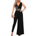 Women’s Clothing Spring And Summer New Perspective Long Sleeve Lace Lace Waisted Jumpsuit_ecoleips.com