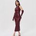 One Shoulder Strapless Leather Dress For Women Pleated Slim Fit Mini Dress With Side Slit Fashion_ecoleips.com