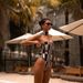 Aria Basics B38 New European And American Foreign Trade Swimsuit, Feminine Strapless Striped Print Tie-up Bikini One-piece Swimsuit_ecoleips.com