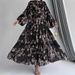 Ladies Muslim Chiffon New Long Skirt With Belt Fashionable And Elegant Dress_ecoleips.com