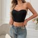 Women's Clothing Solid Color Diamond Decoration Fishbone Tube Top Beautiful Back Waist Wrap Chest Small Vest For Women_ecoleips.com