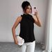 2026 Cross-Border European And American Fashionable Petal Collar Halter Neck Off-Shoulder Slim Fit Sleeveless_ecoleips.com