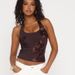 Summer Women's Halter Neck Short Vest Style Three Dimensional Embroidered Jacquard Backless Sexy Top_ecoleips.com