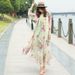2023 Chiffon Long Sleeve Summer European And American Foreign Trade Women's Beach Vacation Dress_ecoleips.com