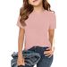 Women's Clothing Children's Long Sleeve Ribbed T-Shirt For Girls Elastic Round Neck Slim Fit Casual Basic Style_ecoleips.com